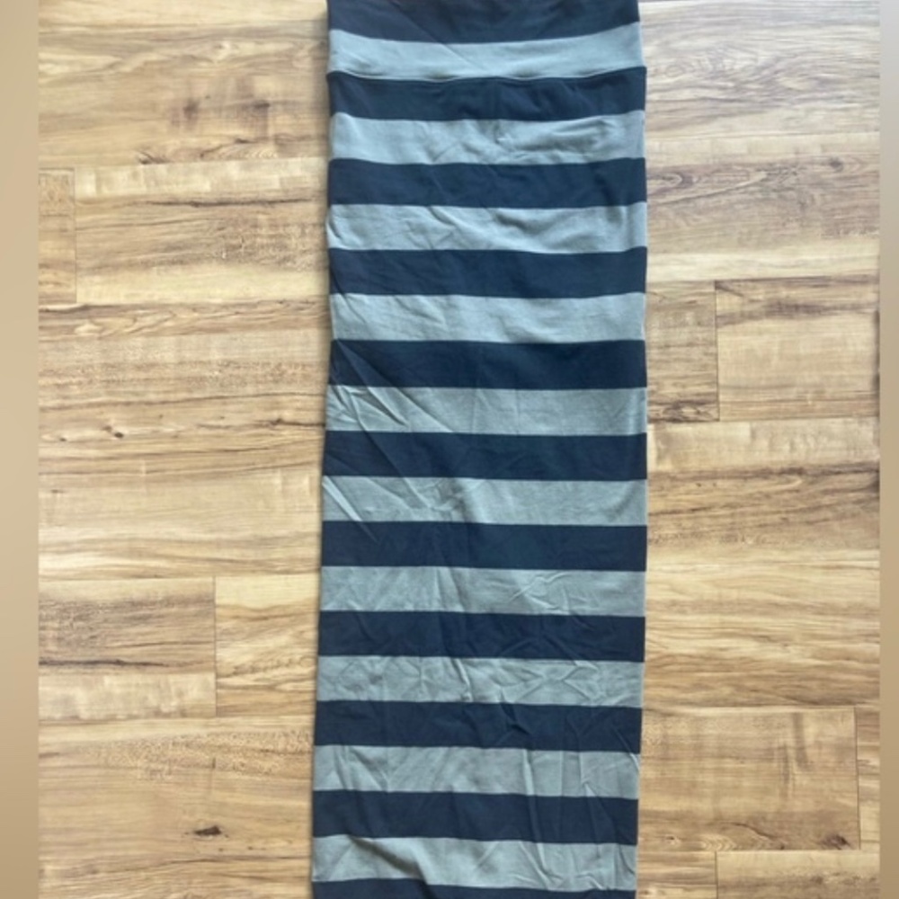 Free People Column Maxi Skirt Black and Green, Size Small
